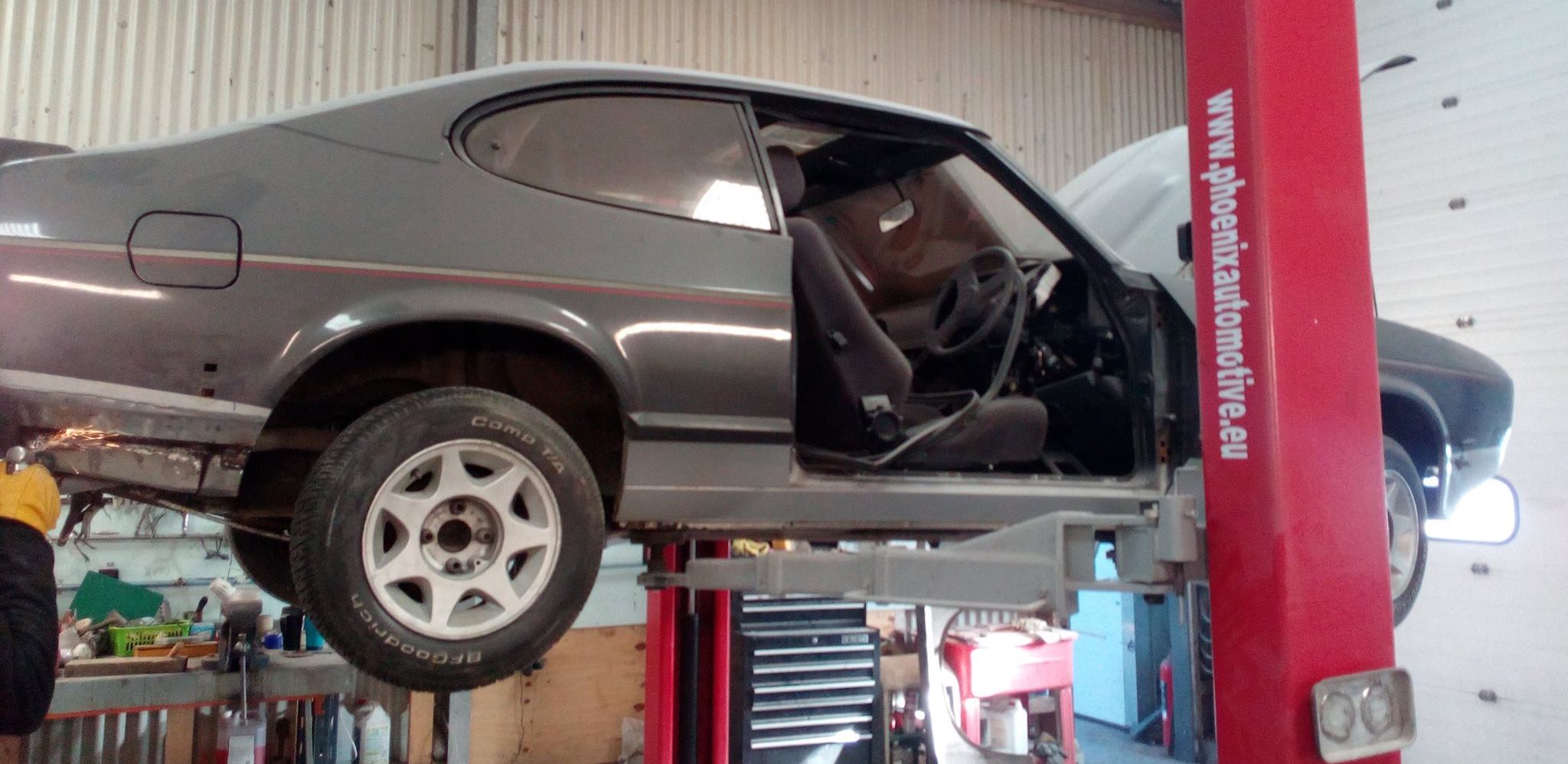 Ford Capri restoration side view